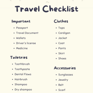 Travel Packing List Oman